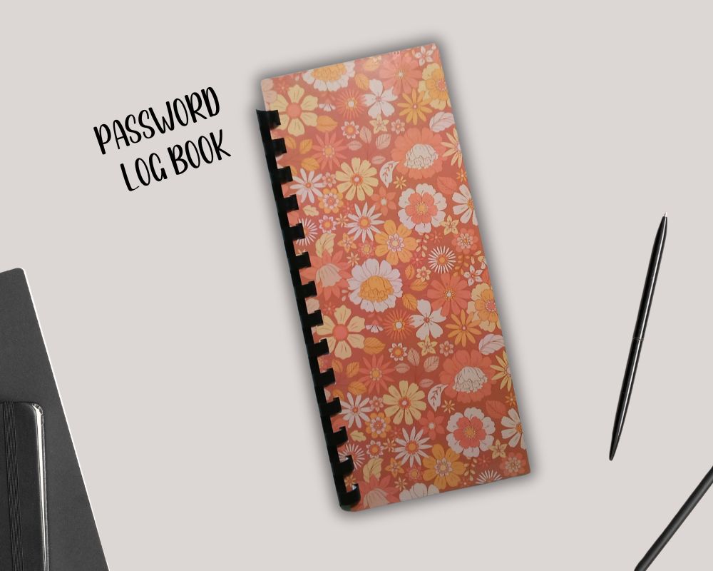 Account Password Logbook Tracker-Notebook-Planner-Journal-Small Compac Discrete-Online Login Protection Record Book