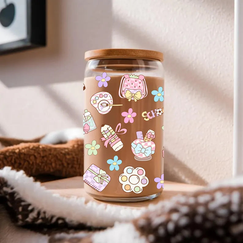 Teacher School Supplies Libbey Glass Can Cup Wrap