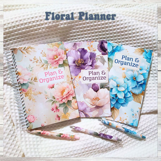 Floral Undated Monthly Weekly Planner