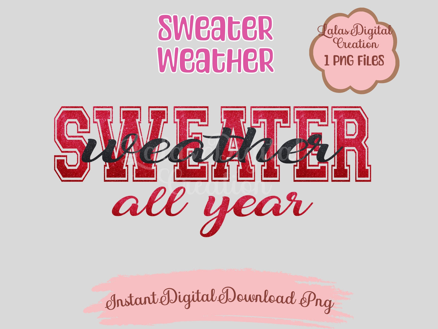 Sweater Weather R Clipart PNG Instant Digital Download
