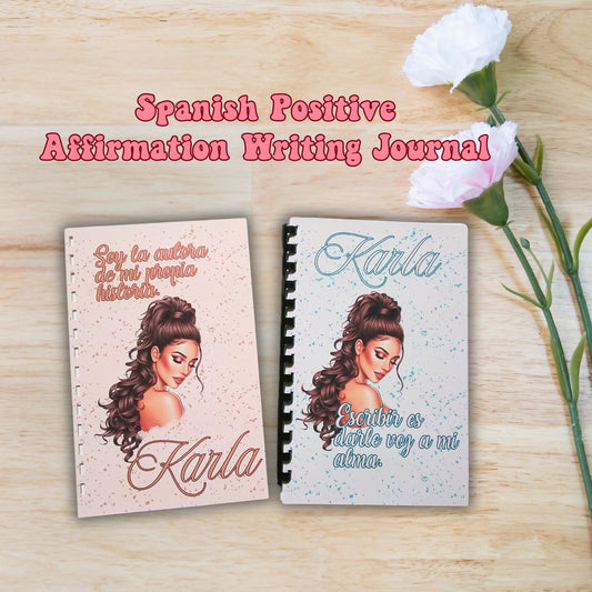 Spanish Positive Daily Affirmation Writing Journal Notebook-Diario de Affirmaciones
