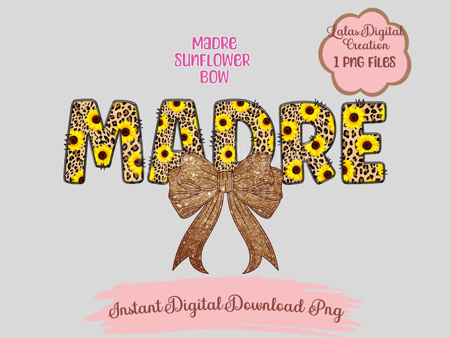 Madre Coquette Bow Clipart PNG INstant Digital Download