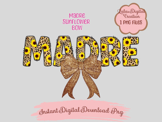 Madre Coquette Bow Clipart PNG INstant Digital Download
