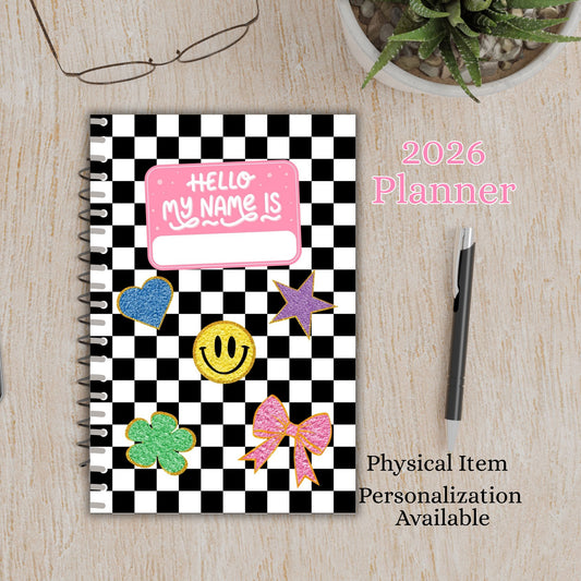 Checkered 2026 Weekly Monthly Planner Notebook
