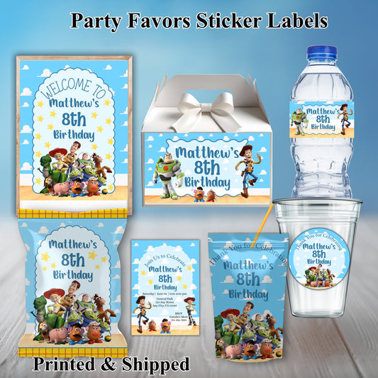 Toy Story Party Sticker Labels