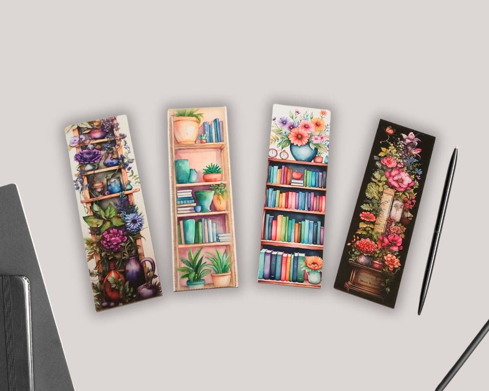 Magnet Bookmarks-Bookshelf Floral Bookmark-Gift for Reader-Book Lover Bookmark-Book Club Gift-Bookish