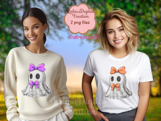 Coquette bow Ghost Clipart Instant Digital PNG Download