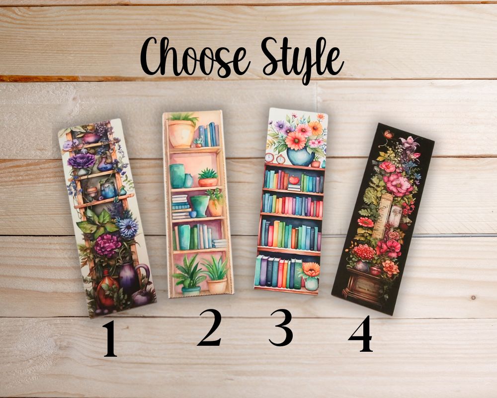 Magnet Bookmarks-Bookshelf Floral Bookmark-Gift for Reader-Book Lover Bookmark-Book Club Gift-Bookish