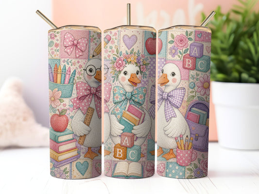 Teacher Geese/Goose Sublimation 20oz Tumbler Wrap PNG Digital Download