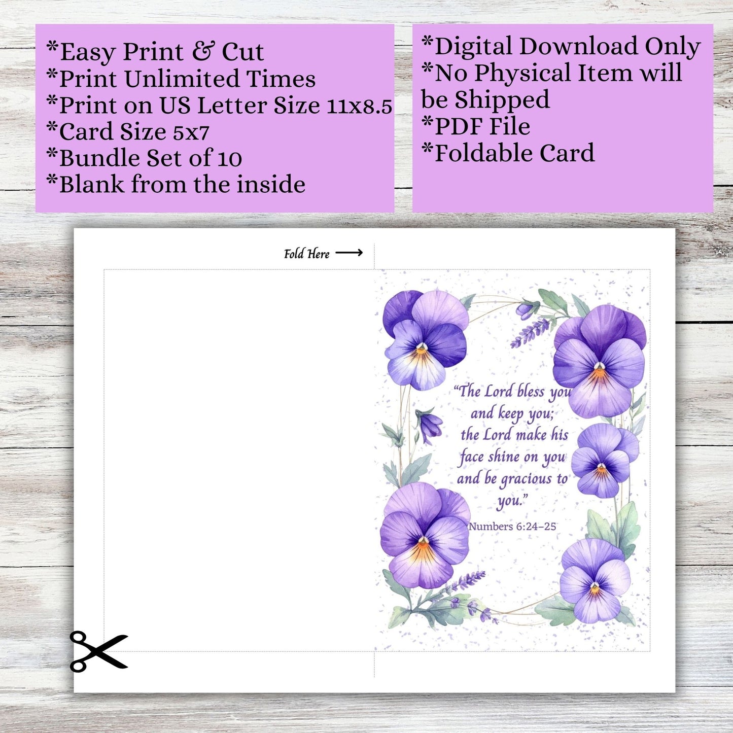 Faith Christian Printable Digital Greeting Cards Bundle Set