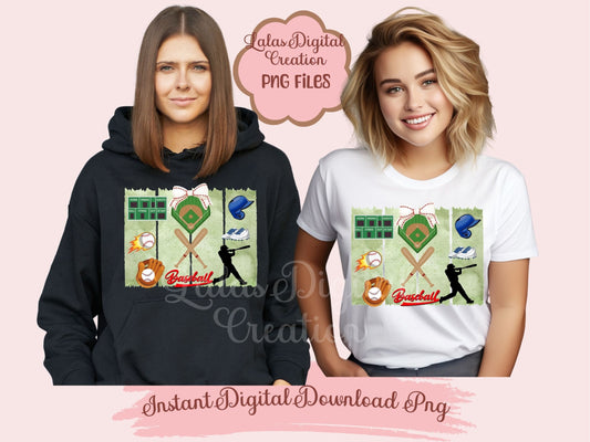 Baseball Brushstroke Clipart PNG Instant Digital Download