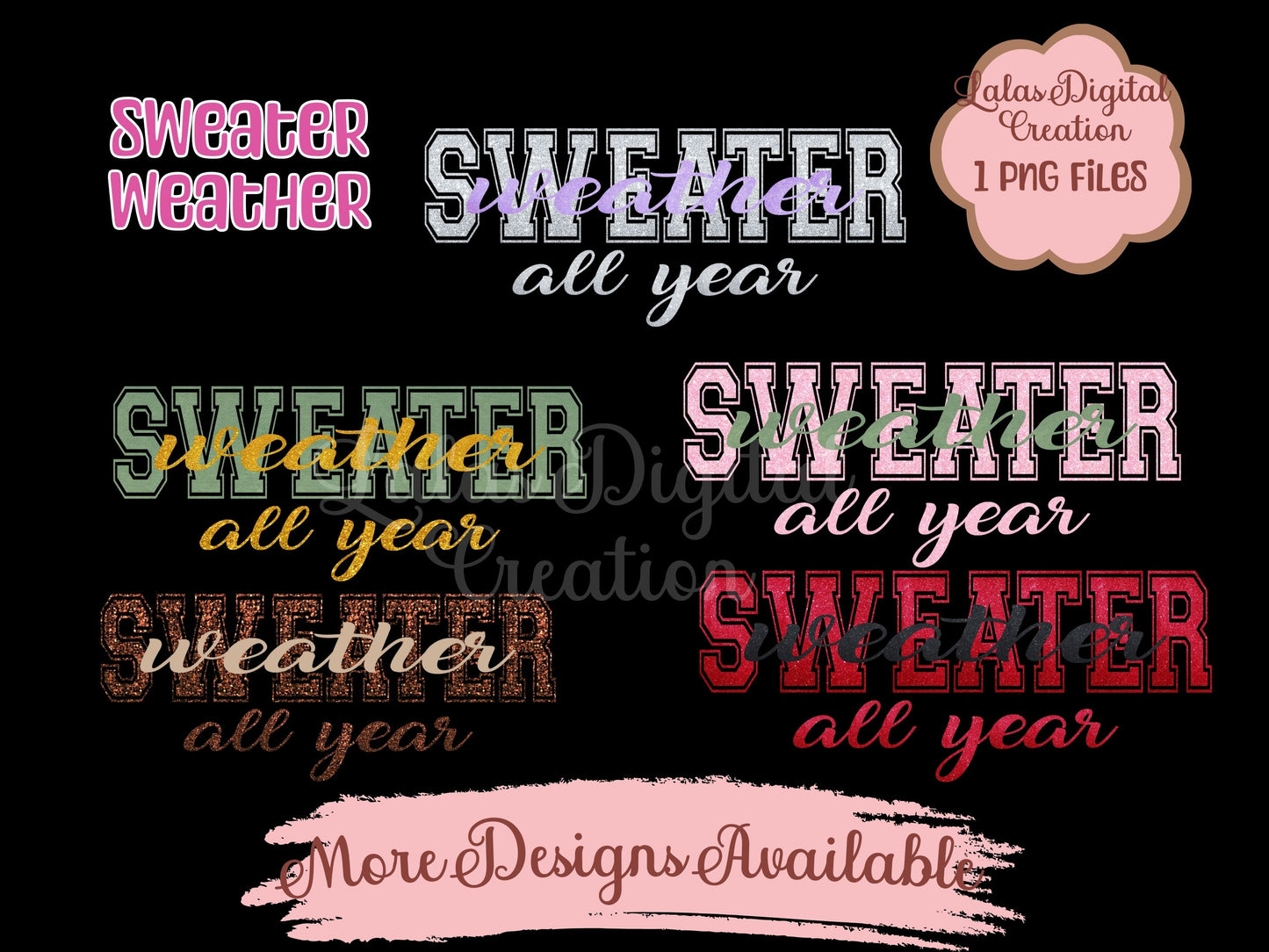 Sweater Weather R Clipart PNG Instant Digital Download