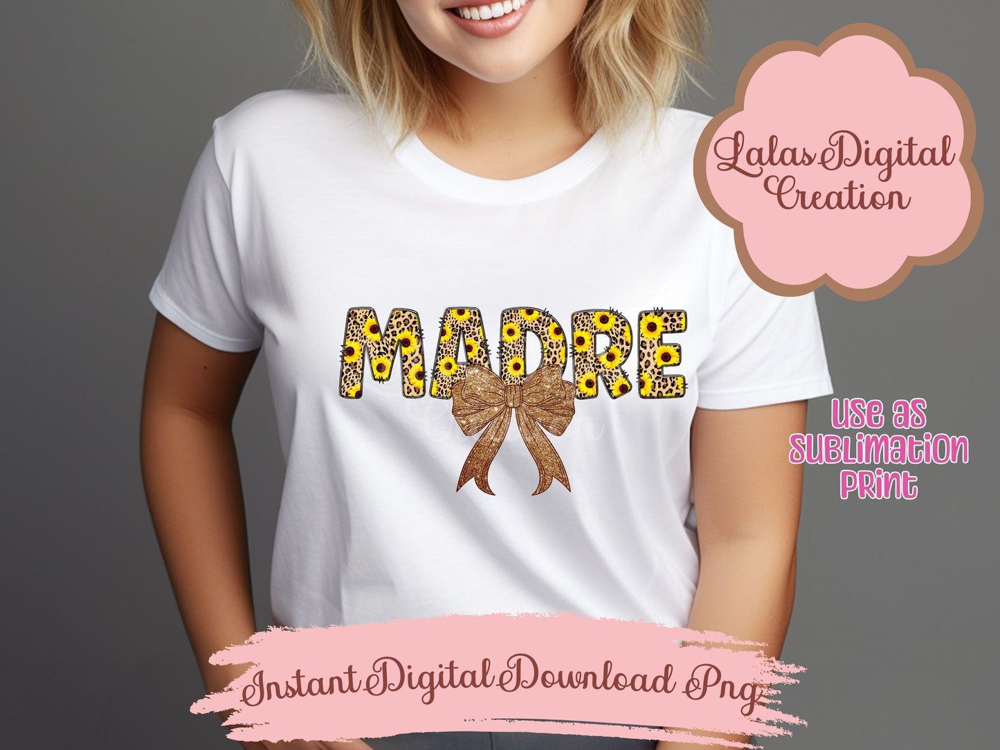 Madre Coquette Bow Clipart PNG INstant Digital Download