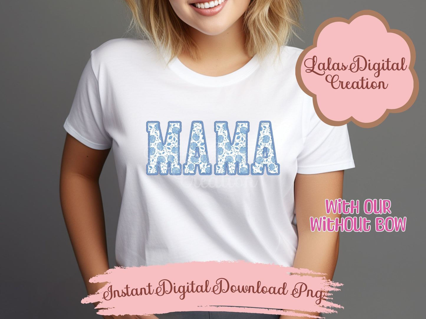 MAMA & Bow Clipart Bundle Instant Digital PNG Download