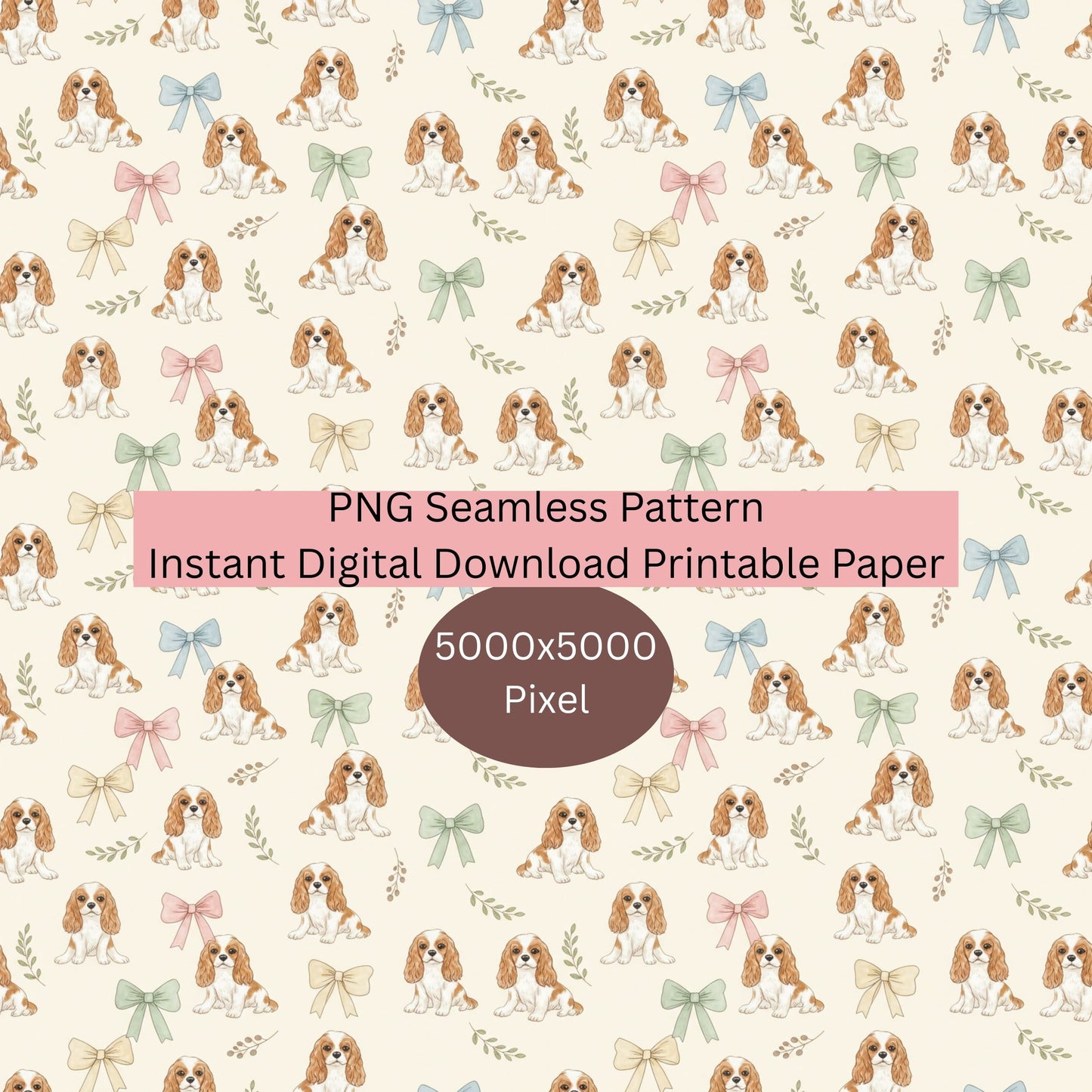 Dog Seamless Repeating Pattern Paper Bundle