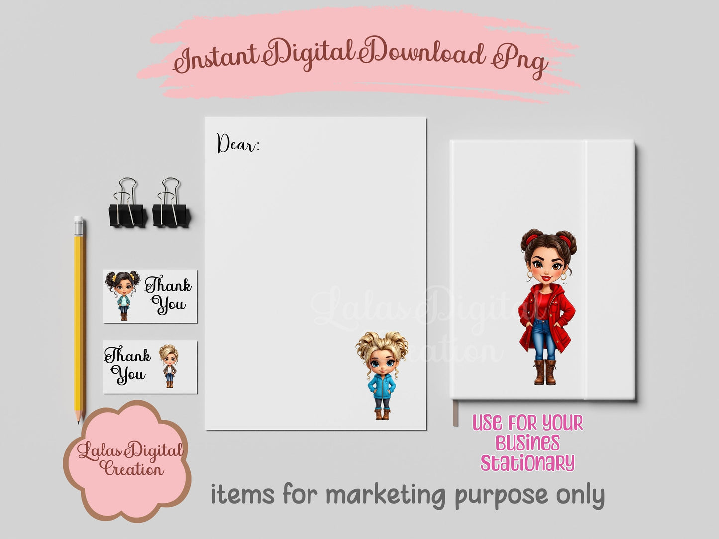 Girl Mom Clipart Bundle Instant Digital PNG Download