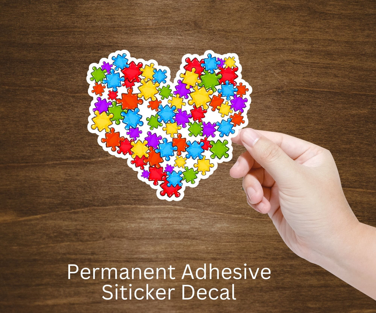 Autism Heart Puzzle Pieces Vinyl Sticker Decal