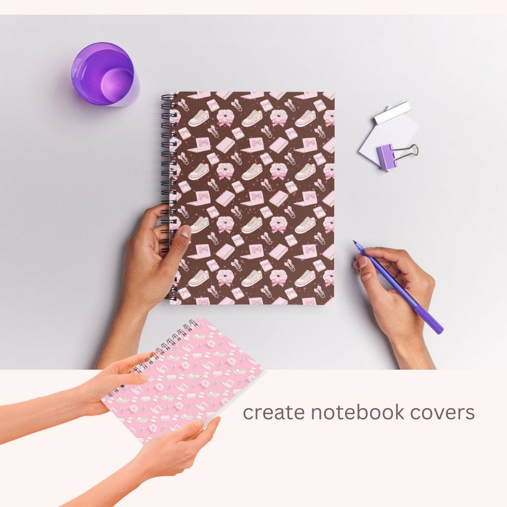 Preppy Accessories Seamless Repeating Pattern Paper Bundle Set