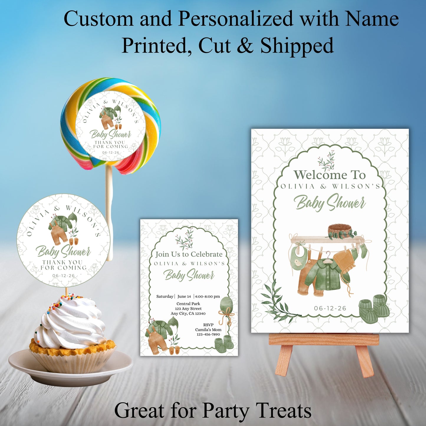 Boho Neutral Boys Baby Shower Party Sticker Labels