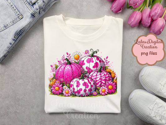Pink Pumpkin Clipart Instant Digital PNG Download