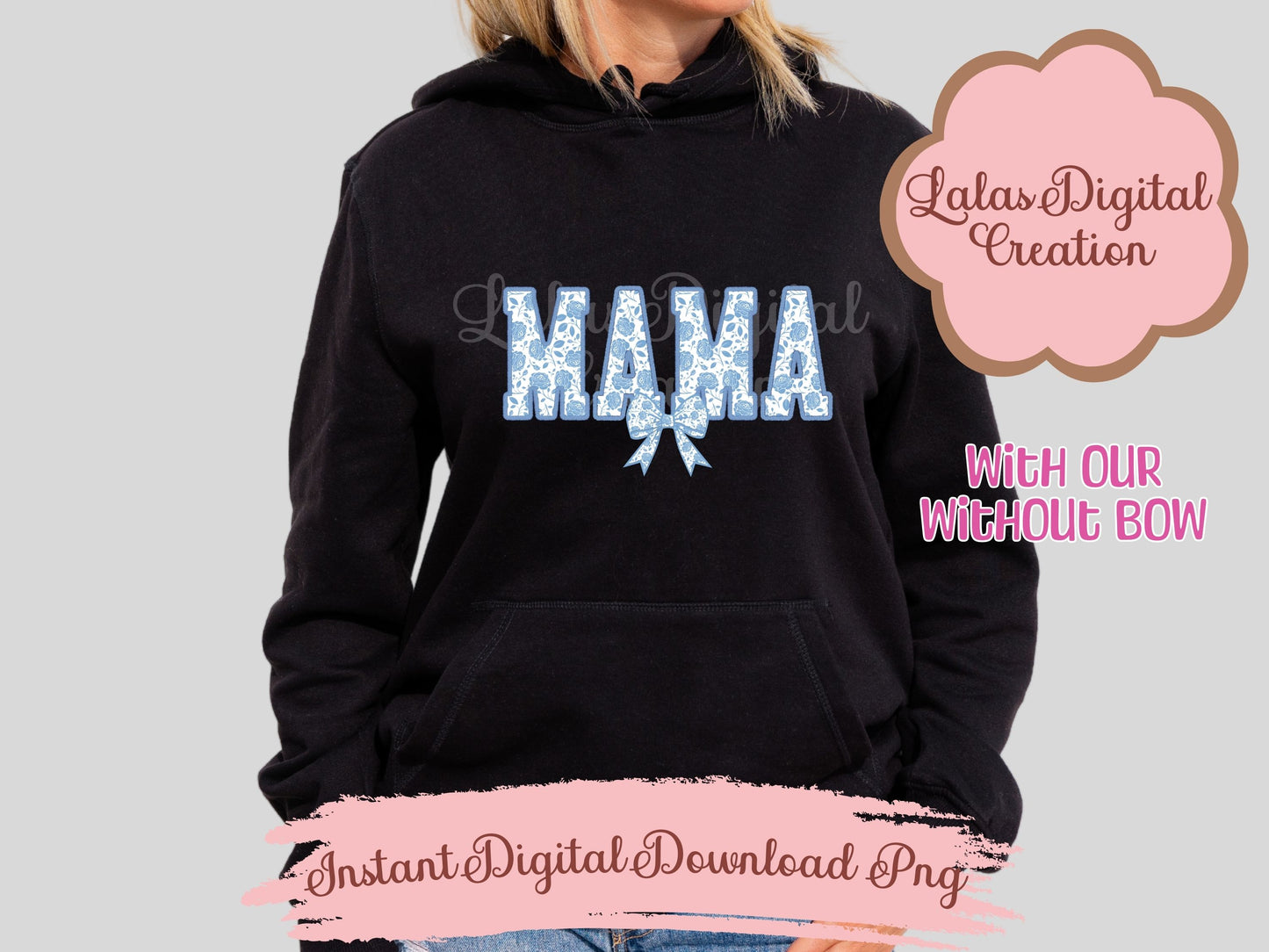 MAMA & Bow Clipart Bundle Instant Digital PNG Download