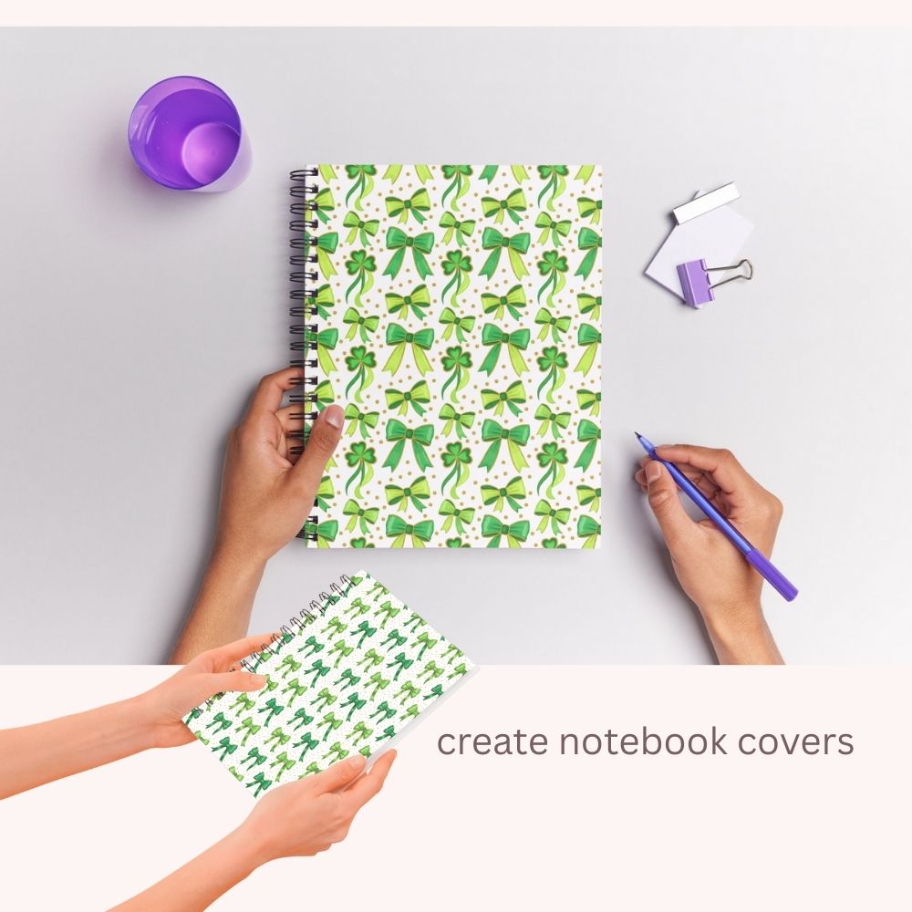St Patrick Coquette BowSeamless Repeating Pattern Paper Bundle Set