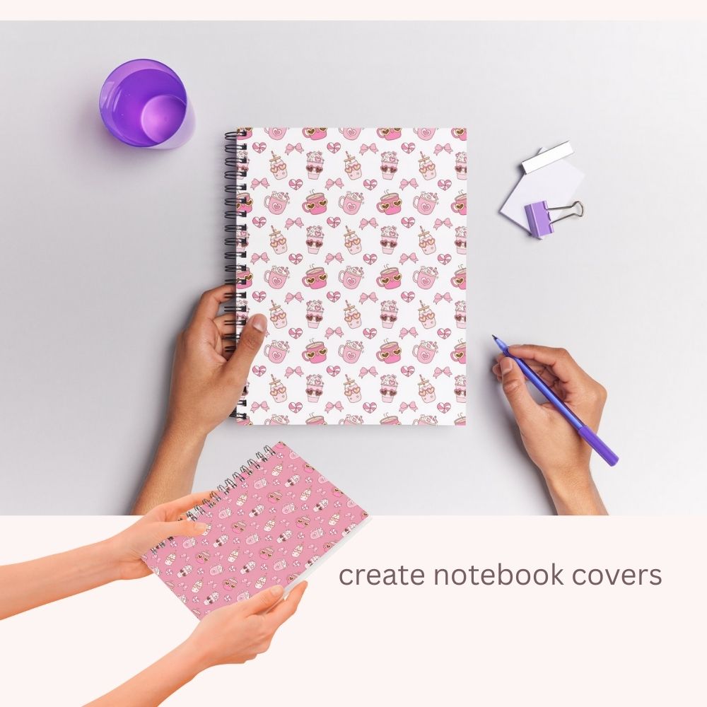 Sweets & Drink Valentines Seamless Repeating Pattern Paper Bundle Set