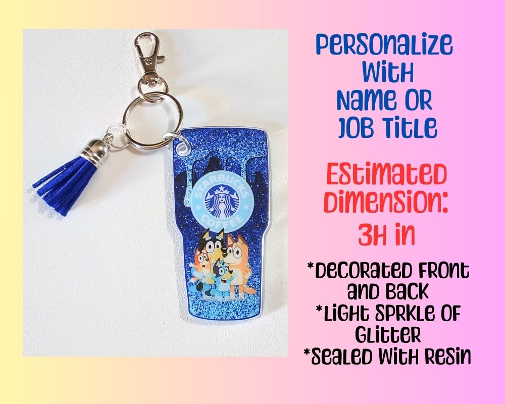 Dog Characters Starbucks Acrylic Resin Keychain