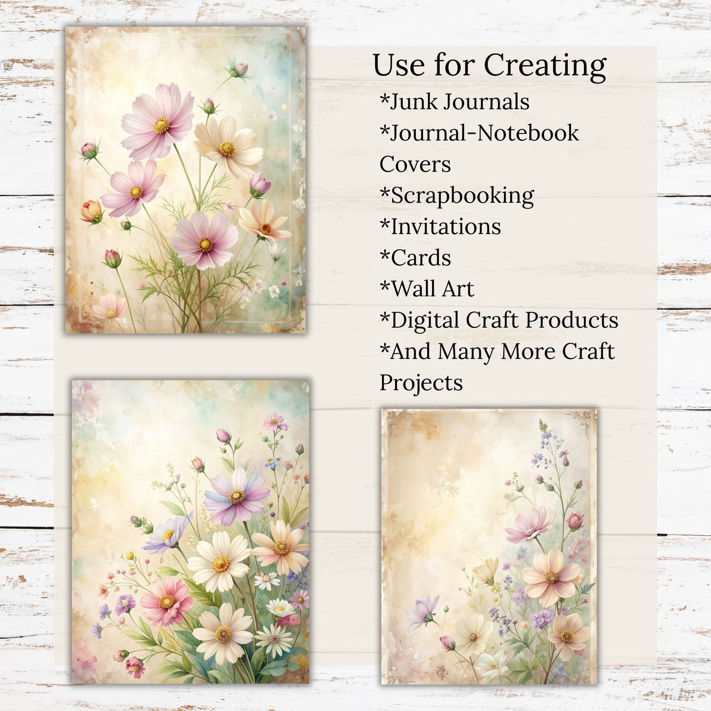 Wildflower Digital Paper Pack Bundle