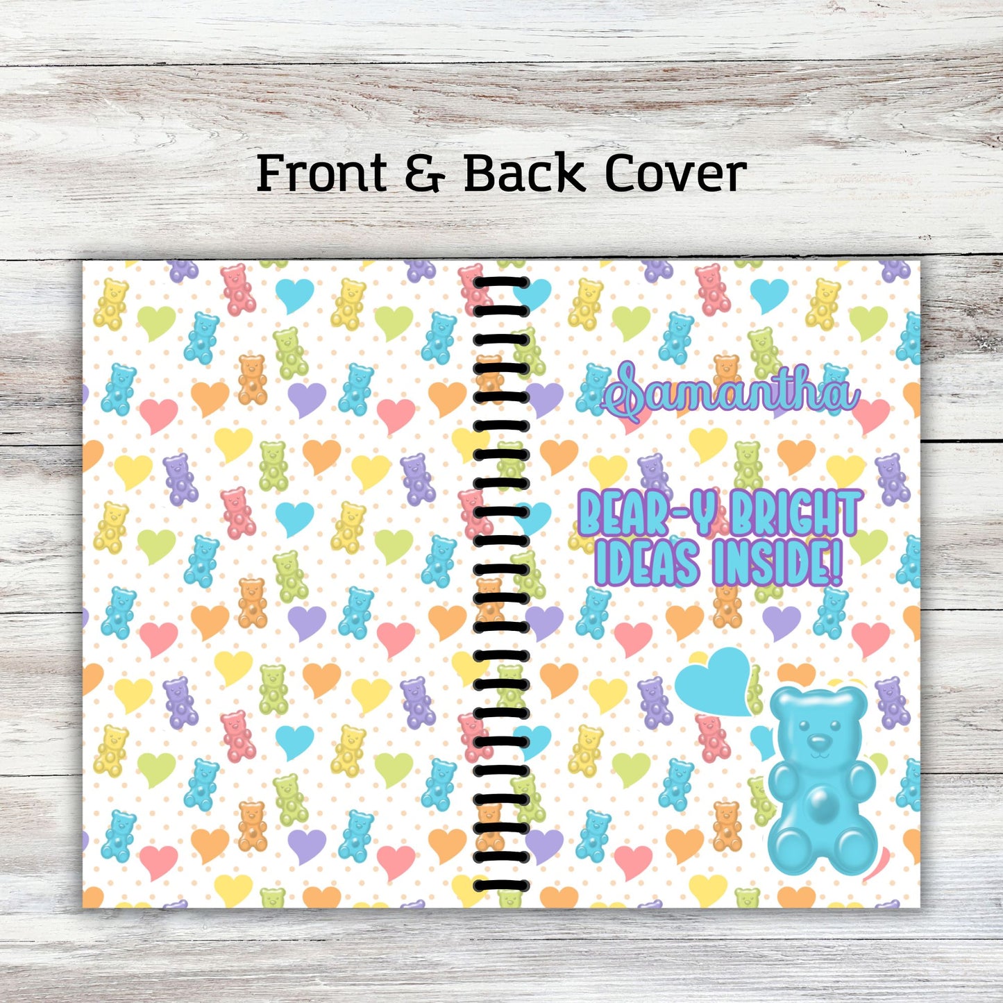 Gummy Bear Line or Dotted Grid Notebook Journal