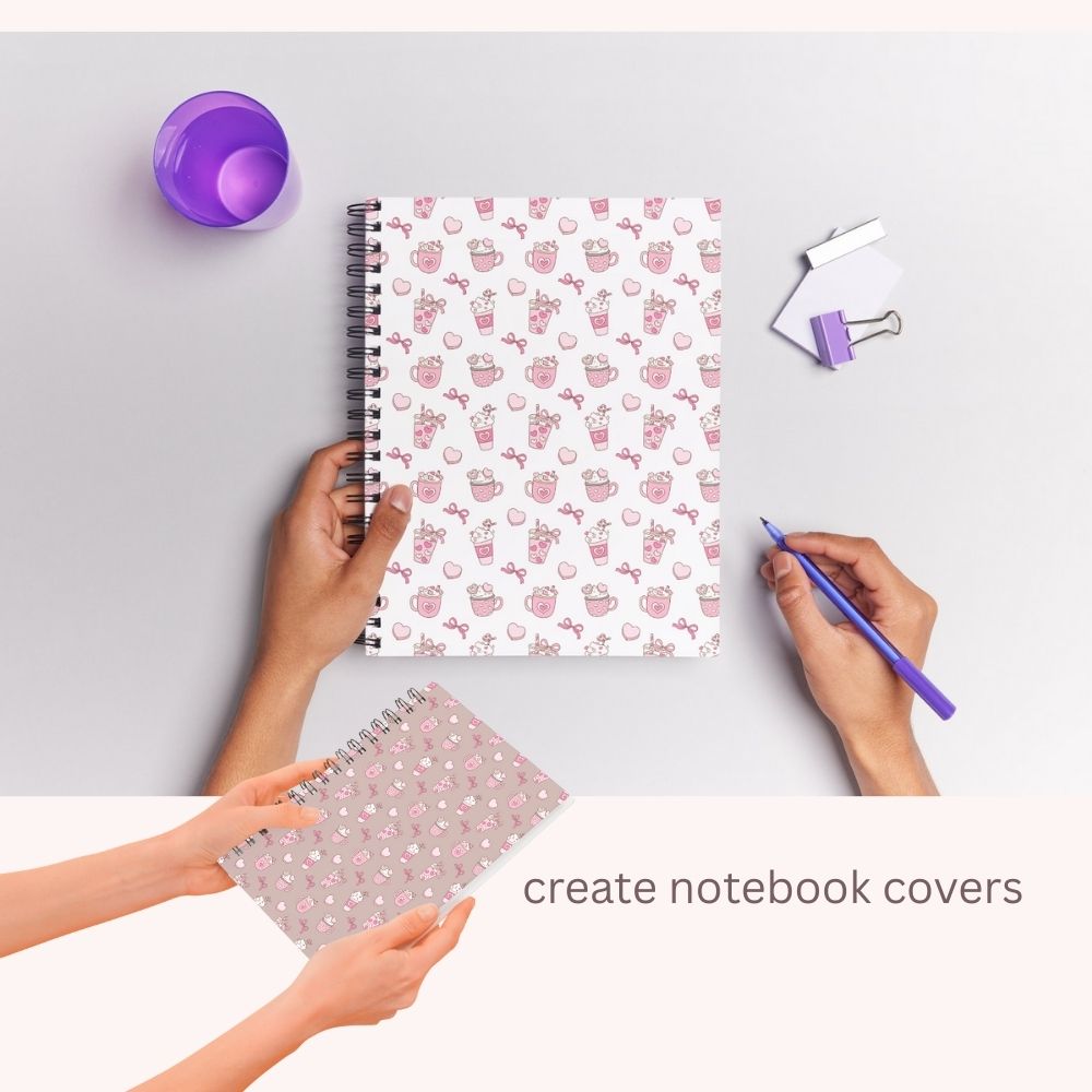 Heart & Sweets Seamless Repeating Pattern Paper Bundle Set