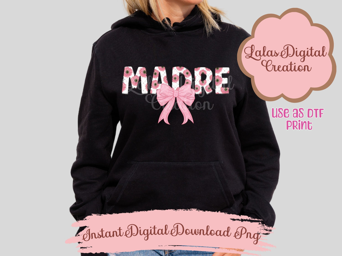 Madre Coquette Bow Clipart PNG Instant Digital Download
