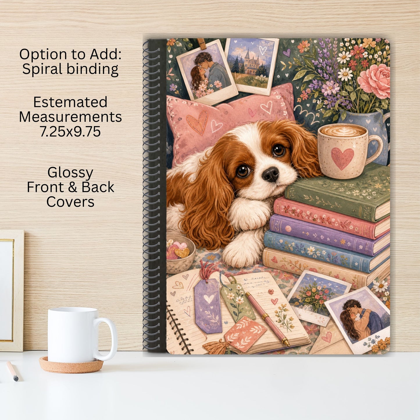 Puppy Dog Altered Composition Notebook-Add Spiral Binding