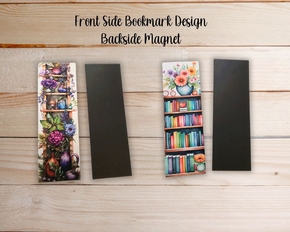 Magnet Bookmarks-Bookshelf Floral Bookmark-Gift for Reader-Book Lover Bookmark-Book Club Gift-Bookish