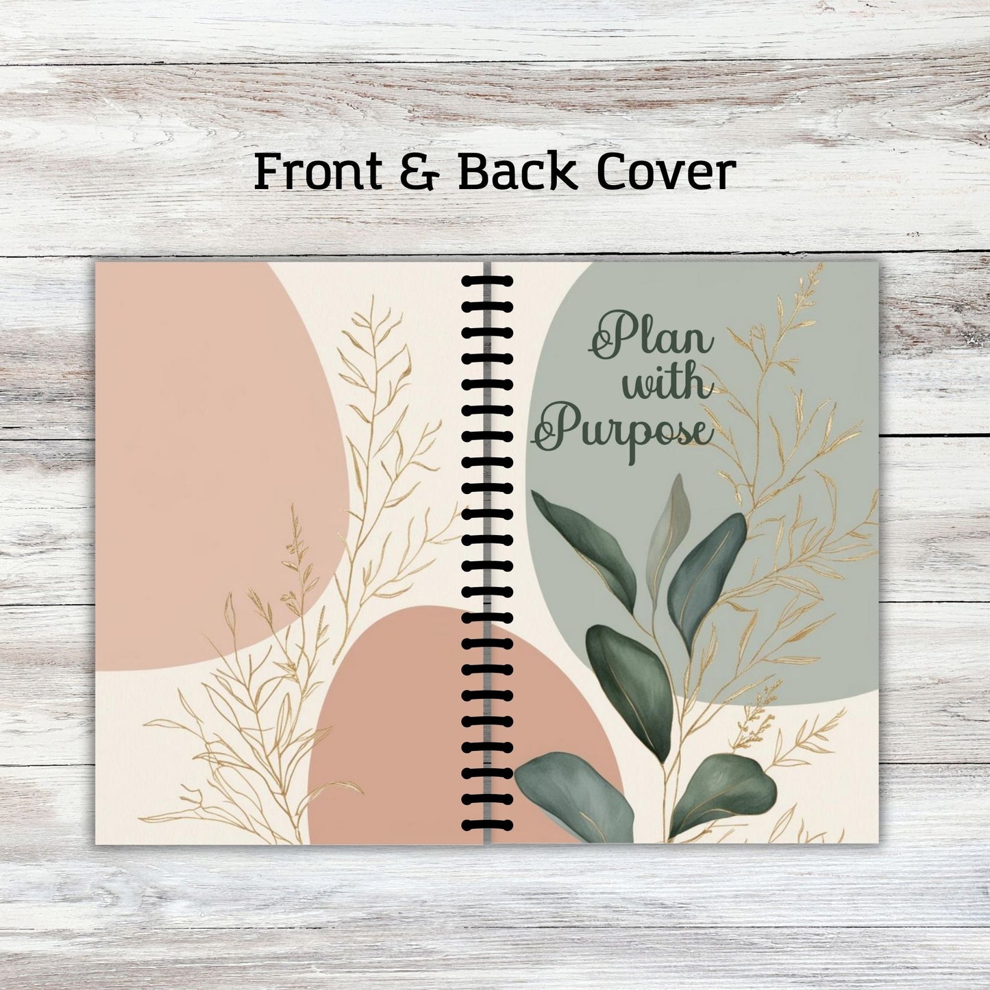 Boho Undated Perpetual Weekly and Monthly Calendar with Habit Tracker