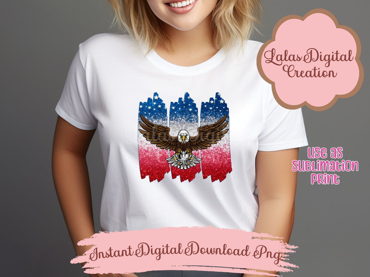 USA American Flag Brush Clipart PNG Instant Digital Download