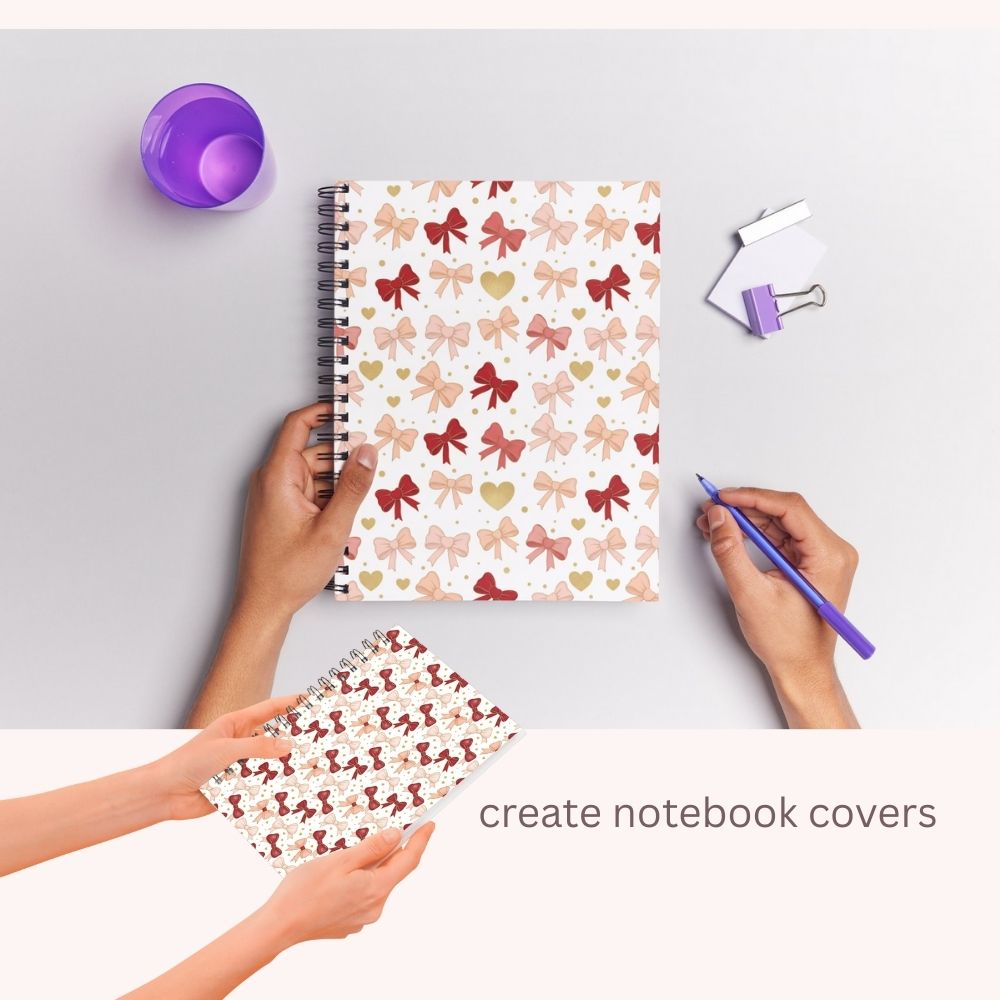 Valentines Coquette Bow Seamless Repeating Pattern Paper Bundle Set