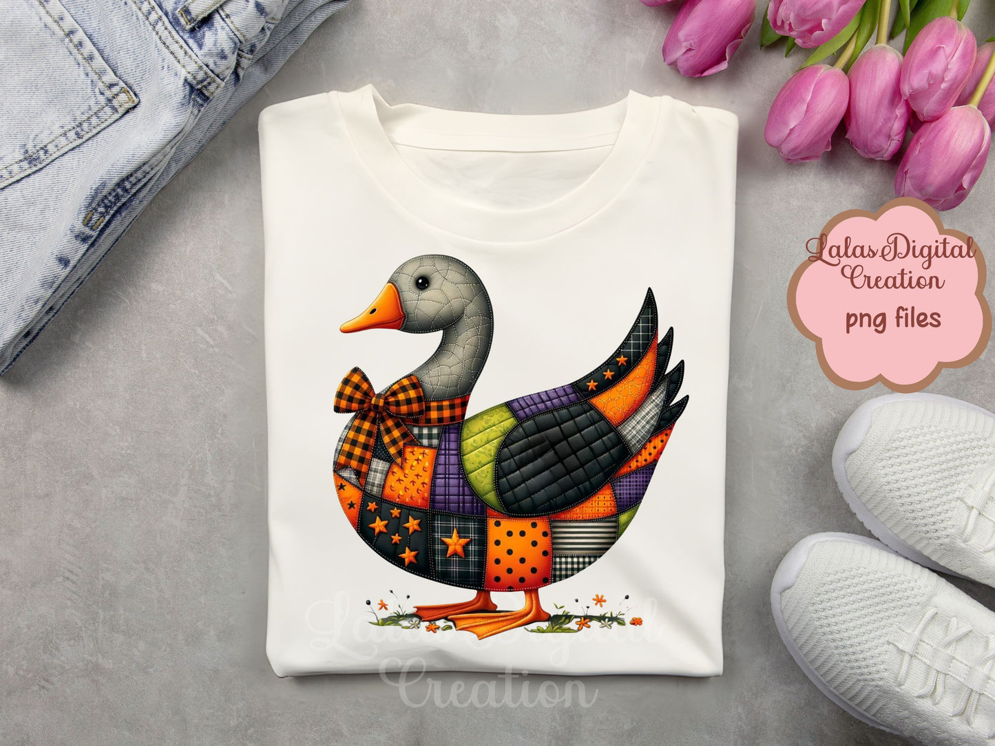 Halloween Patchwork Bundle Clipart Instant Digital PNG Download