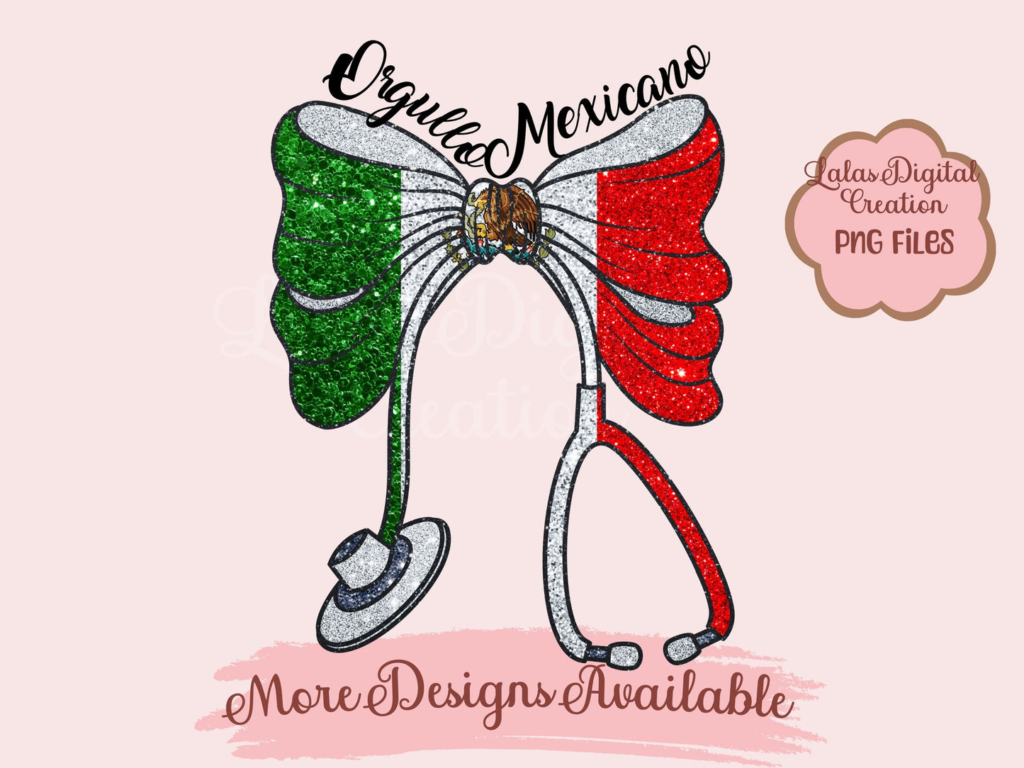 Nurse Stethoscope Orgullo Mexicano Clipart PNG Instant Digital Download