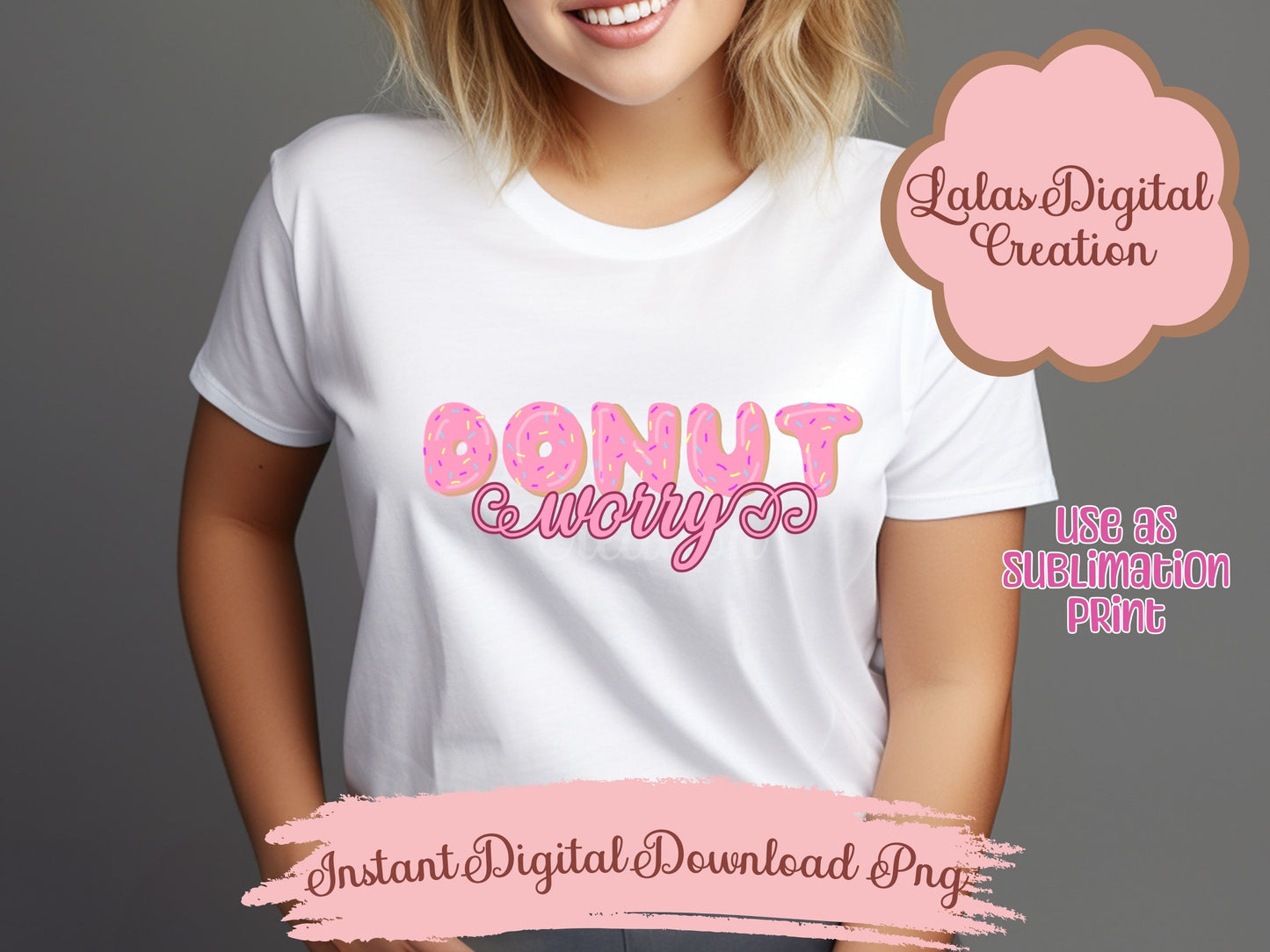 Donut Funny Quotes Bundle Clipart PNG Instant Digital Download
