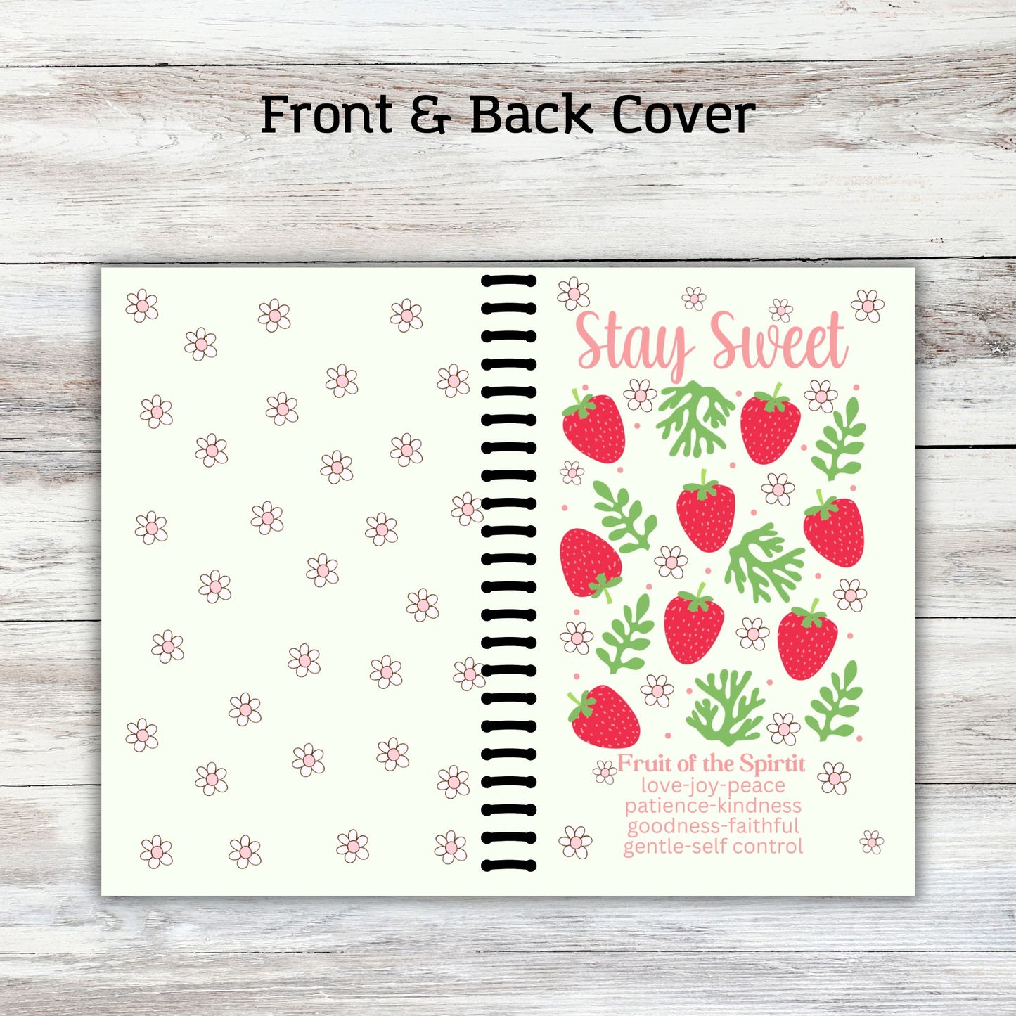Strawberry Fruit of the Spirit Notebook Journal