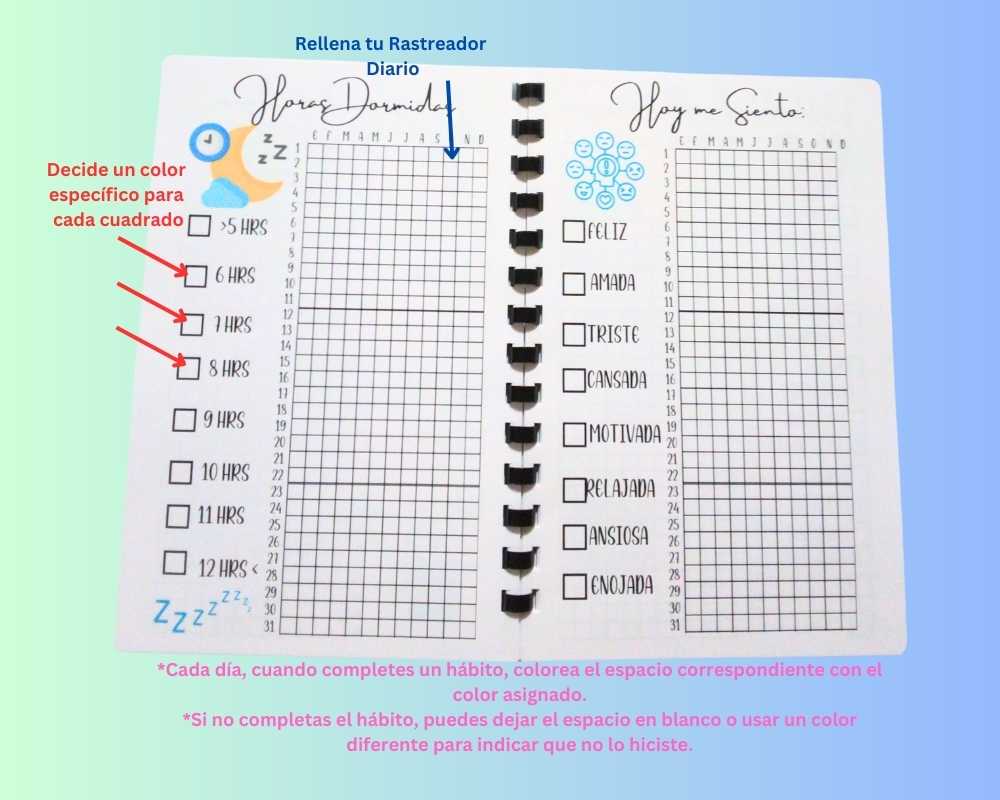 Rastreador de Habitos-Habit Tracker in Spanish-Seguimiento de Habitos-Planificador Diario Registro de Actividades-Organizador de Habitos