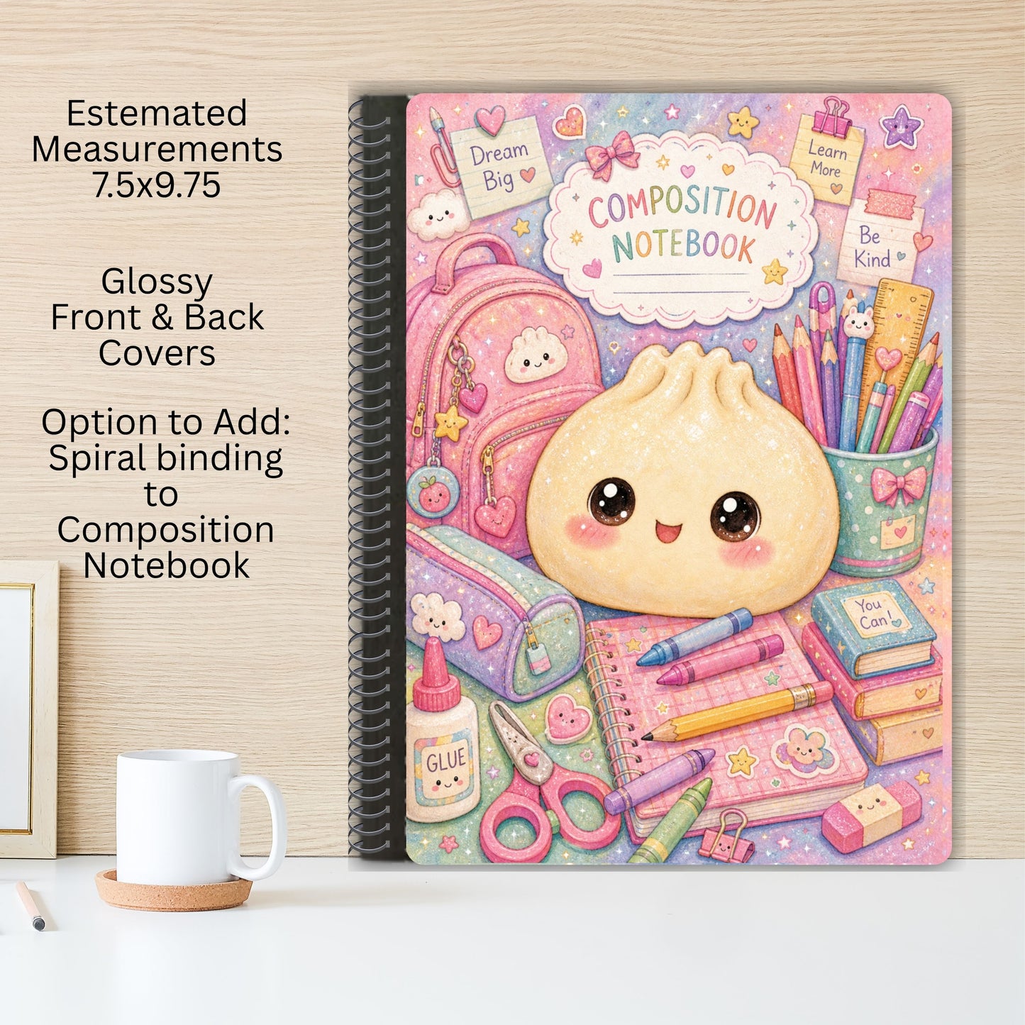 Dumpling Altered Composition Notebook-Add Spiral Binding 1