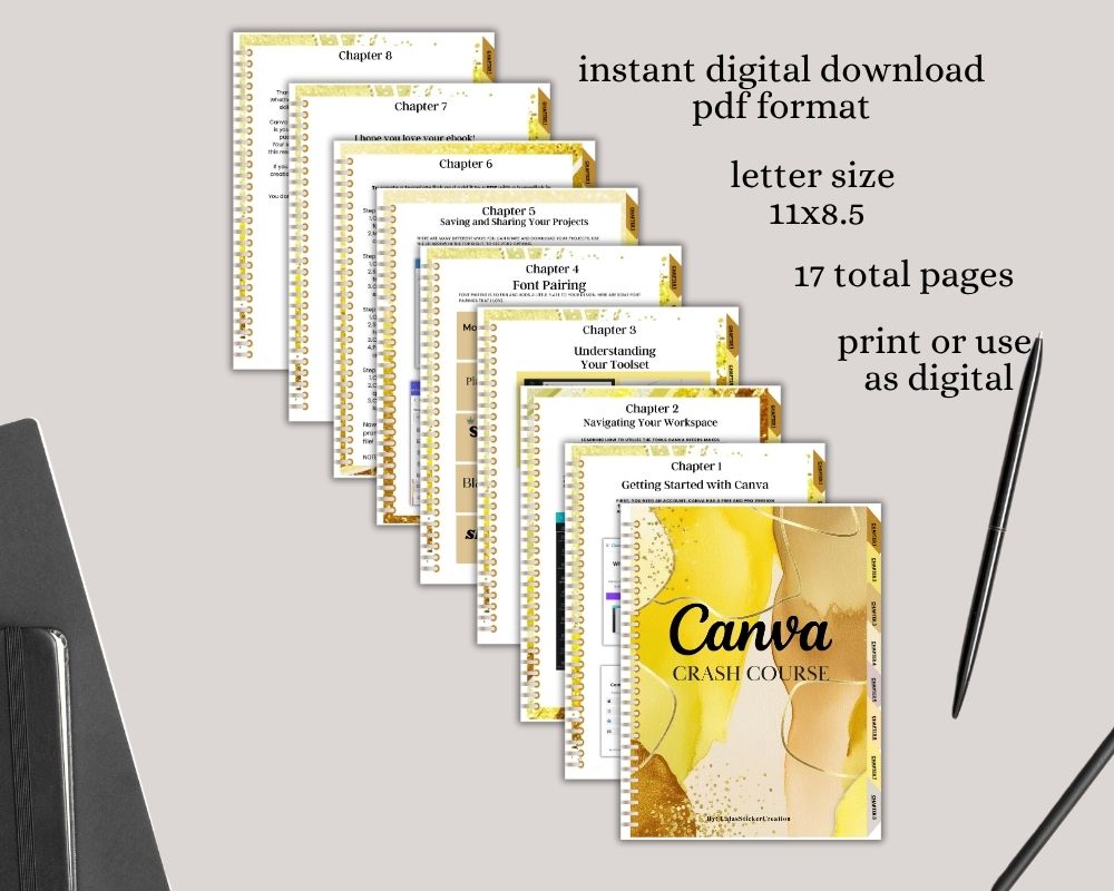 Canva Crash Course Guide PDF Instant Digital Download