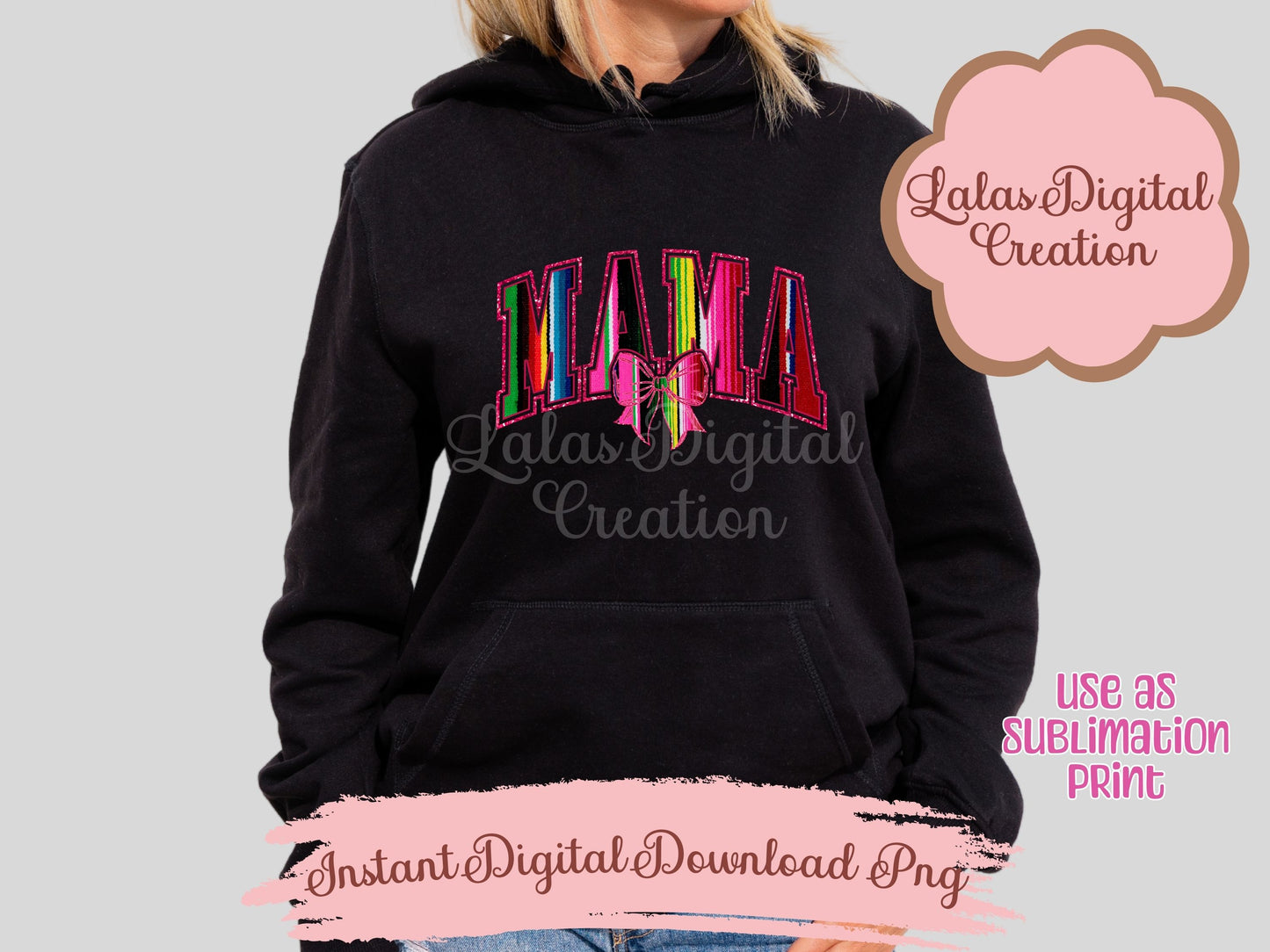 Western Varsity MAMA Bow Clipart Bundle Instant Digital PNG Download