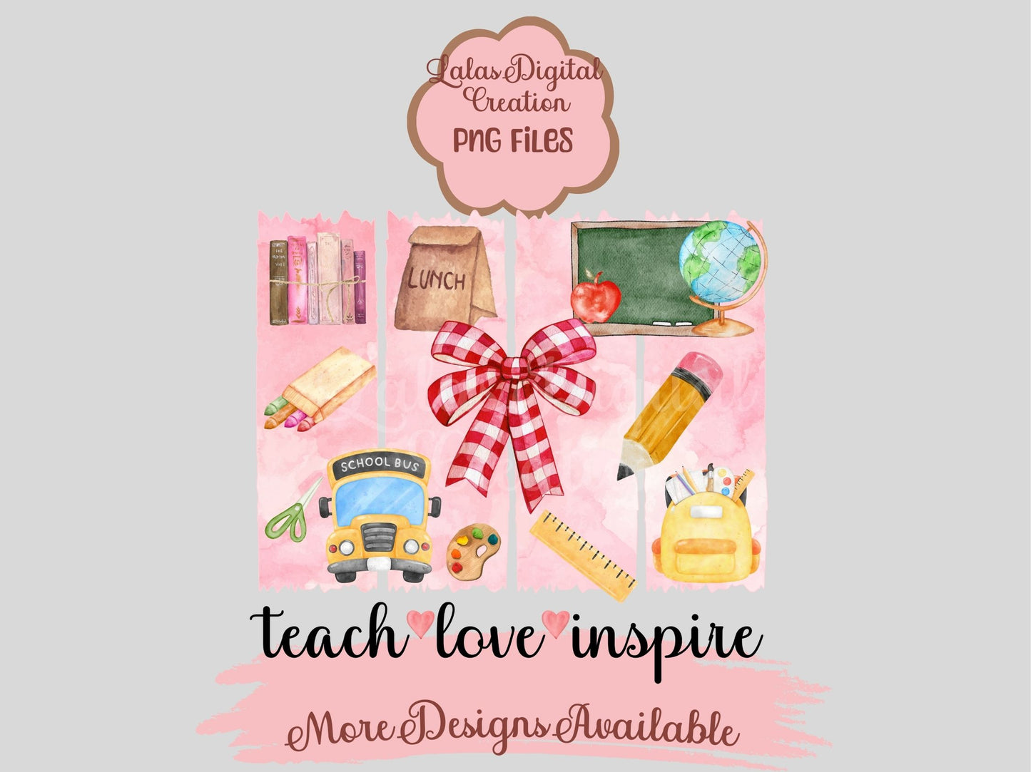 Teacher Brushstroke Clipart PNG Instant Digital Download