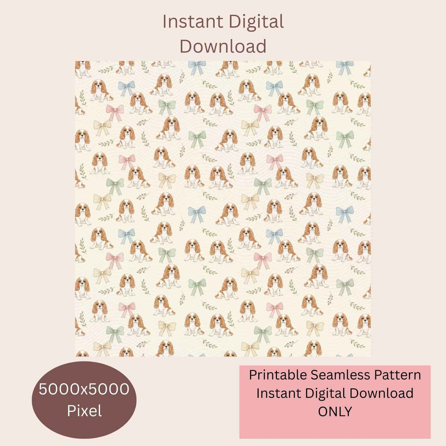 Dog Seamless Repeating Pattern Paper Bundle