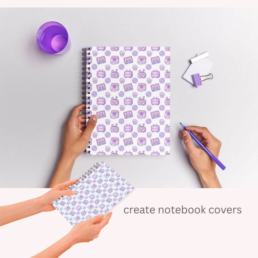 Kawaii Retro Seamless Repeating Pattern Paper Bundle Set