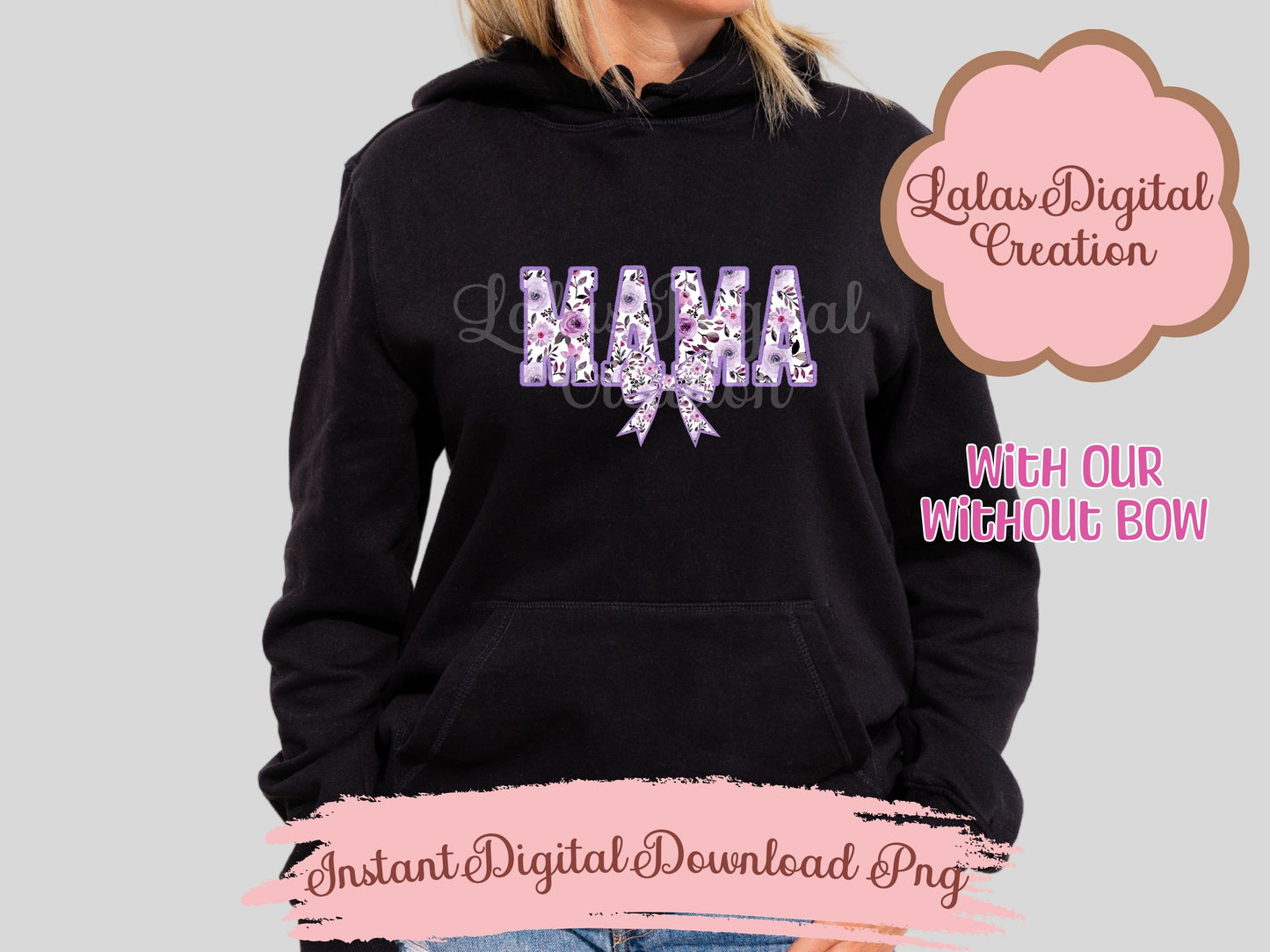 MAMA & Bow Clipart Bundle Instant Digital PNG Download