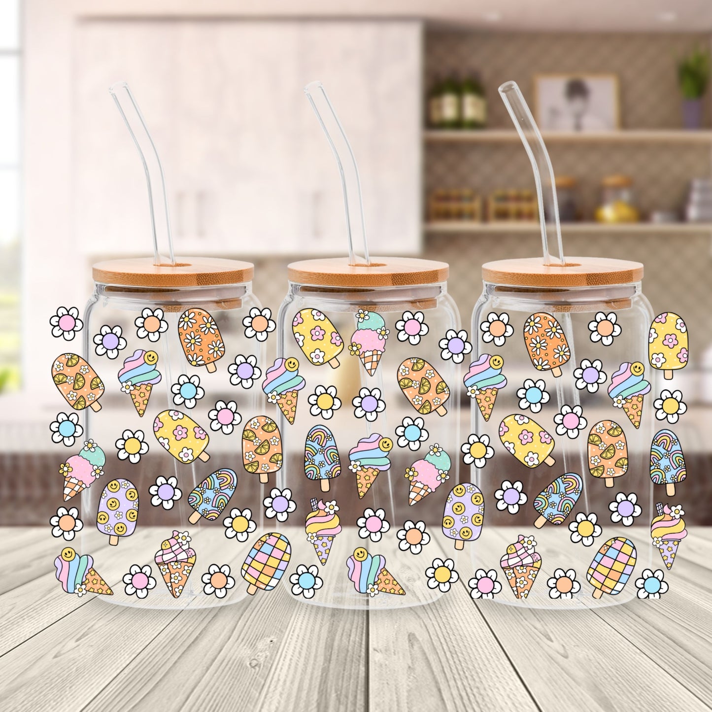 Summer Sweet Treats Libbey Glass Can Cup Wrap